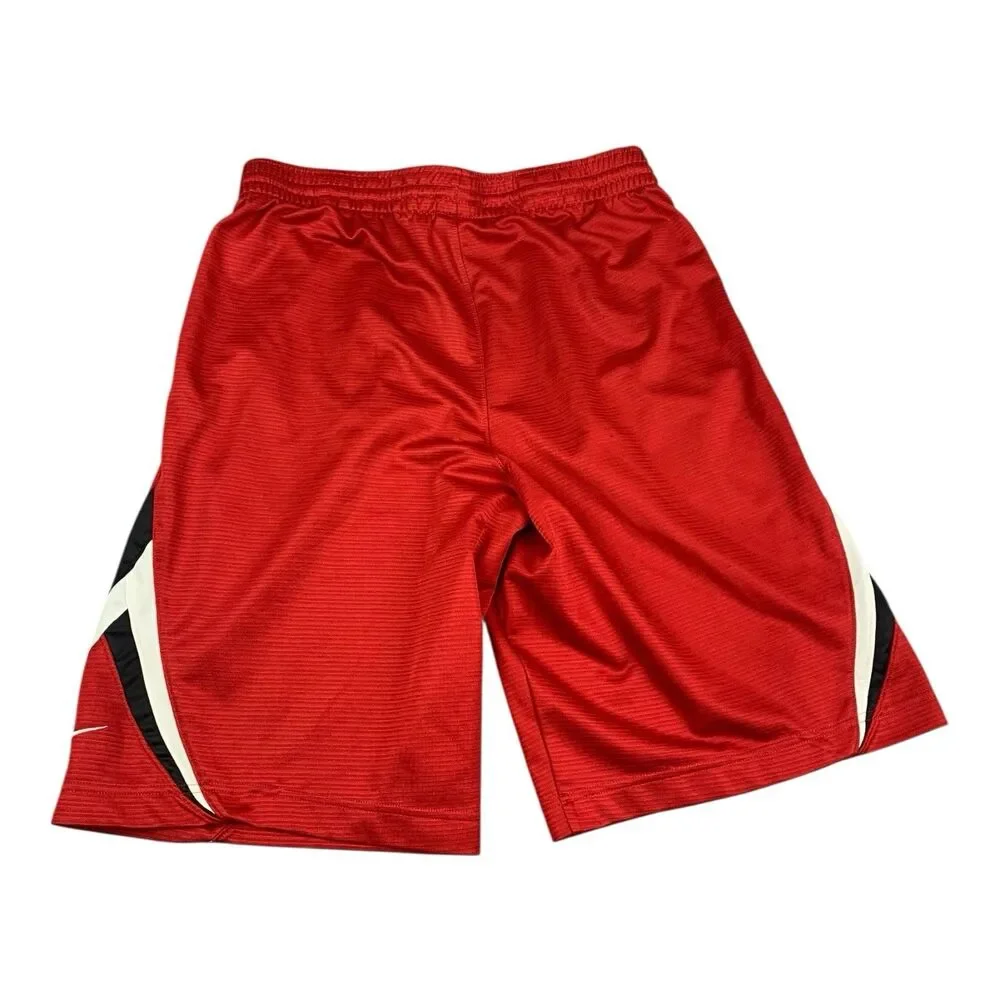 Nike Dri-FIT Basketball Shorts Mens Medium Red Black White Mesh Athletic Gym